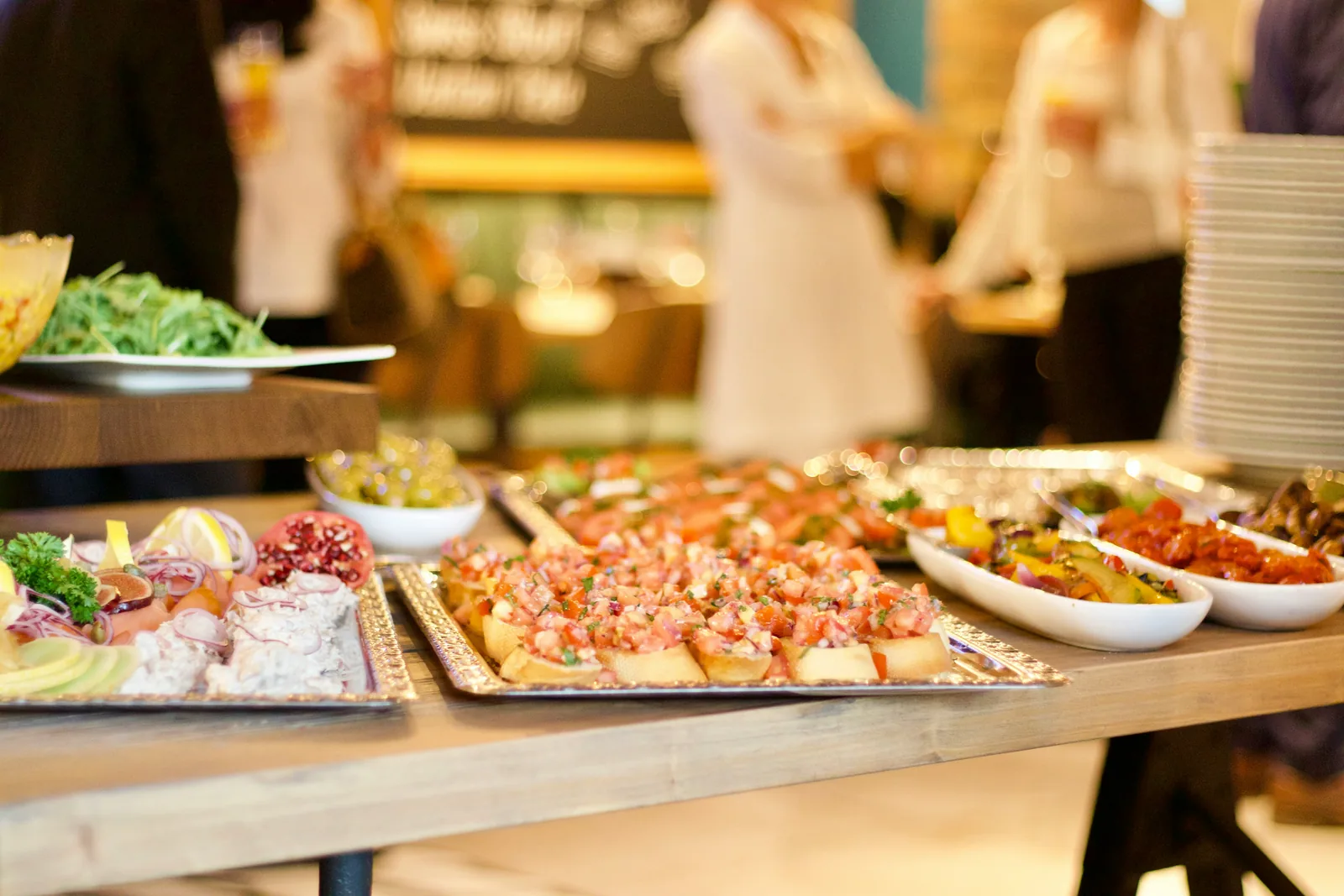 Antipasto spread on a build-your-own buffet